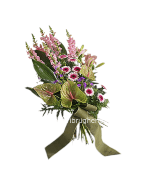 mazzo funebre fiori misti dimensione piccola senza nastro